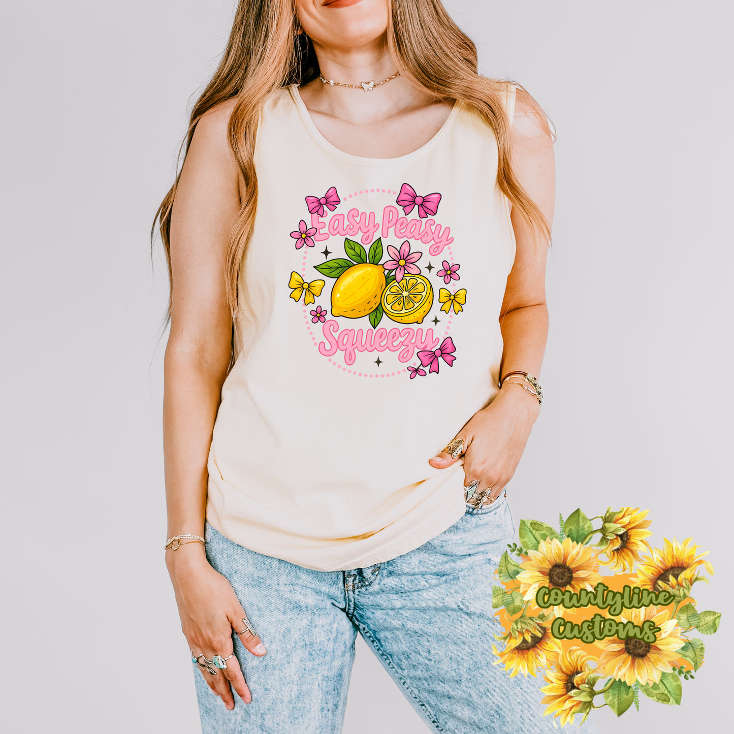 Easy Peasy Squeezy Lemon Shirt - Cute Citrus Tee - Positive Vibes Shirt - Purple Comfort Colors - Fun Graphic Tee