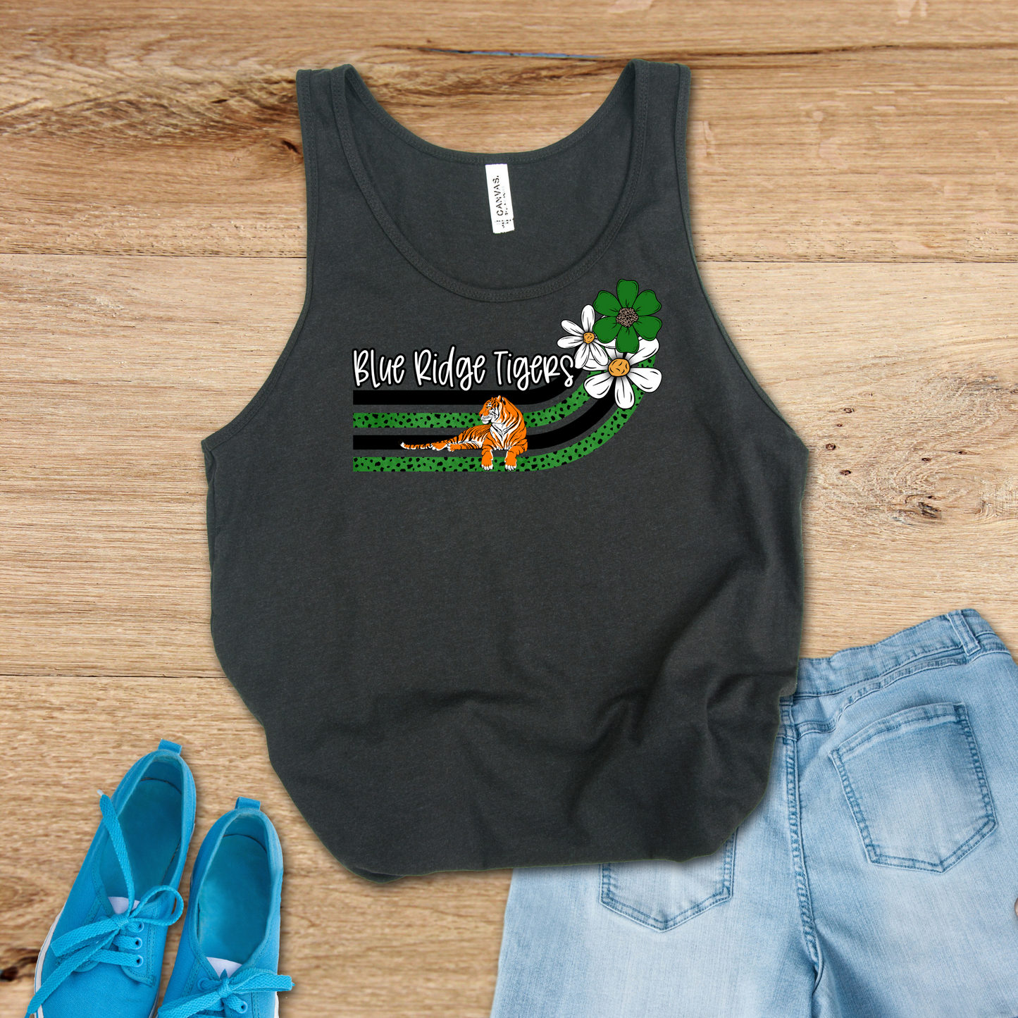 Blue Ridge Tigers School Spirit Shirt - Groovy Tiger Mascot Tee"