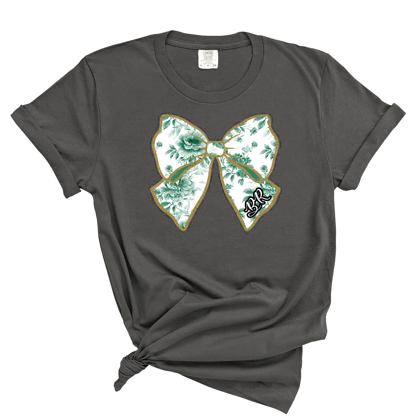 Green Floral Bow Design
