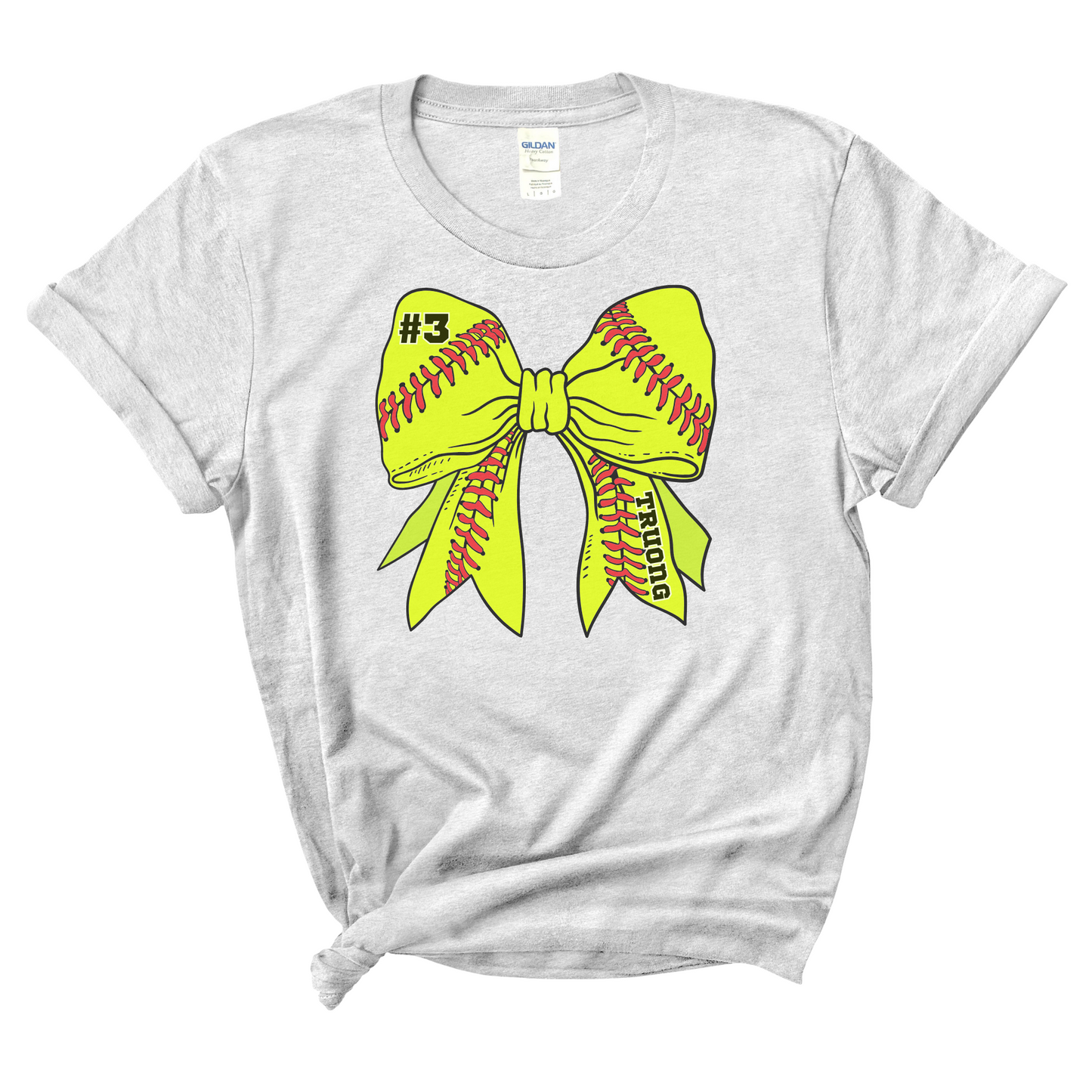 Baseball Softball Bow with Name/Number