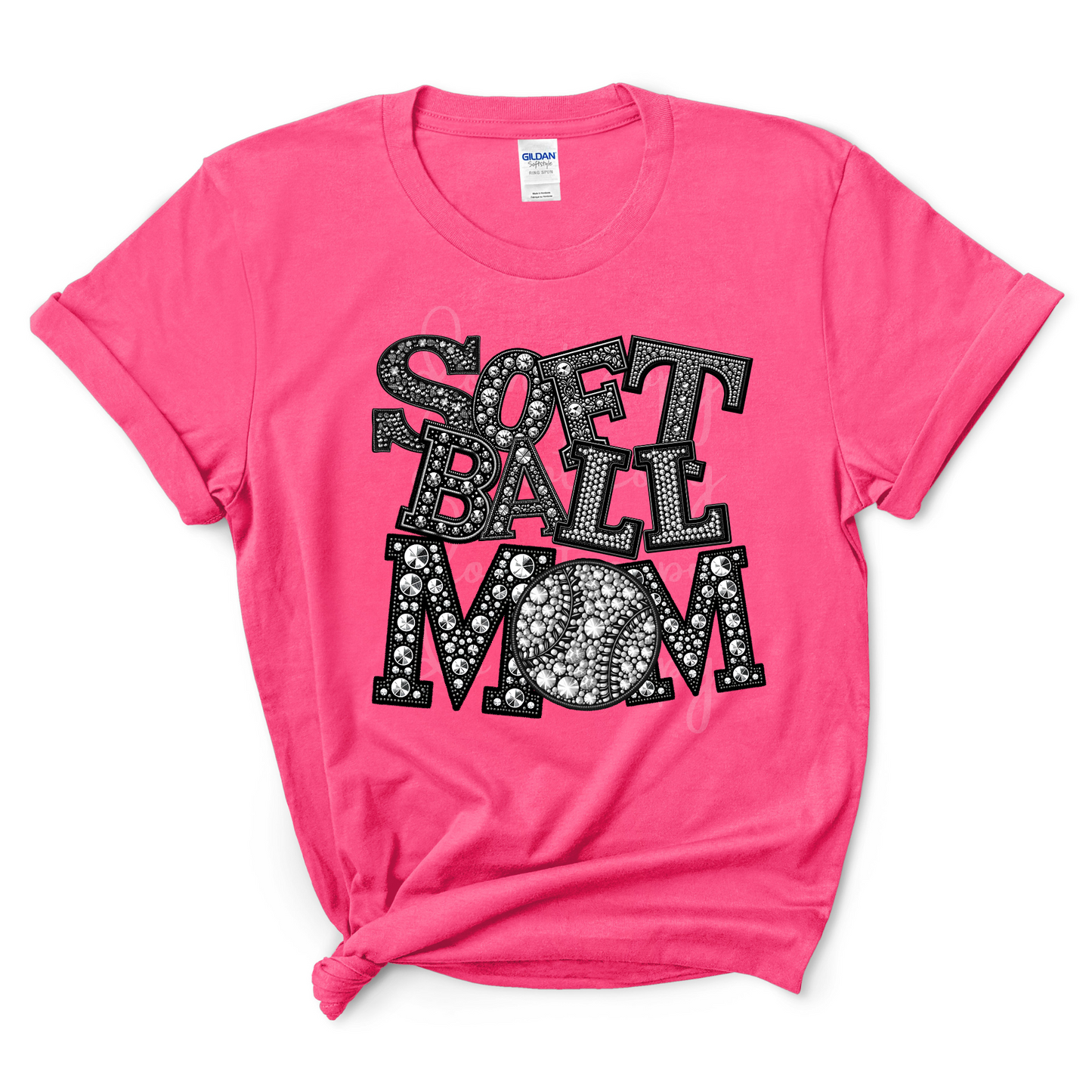 Bling Softball Mom Shirt