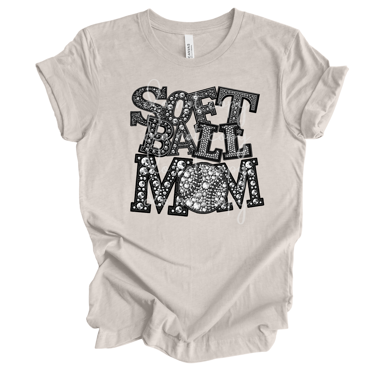 Bling Softball Mom Shirt