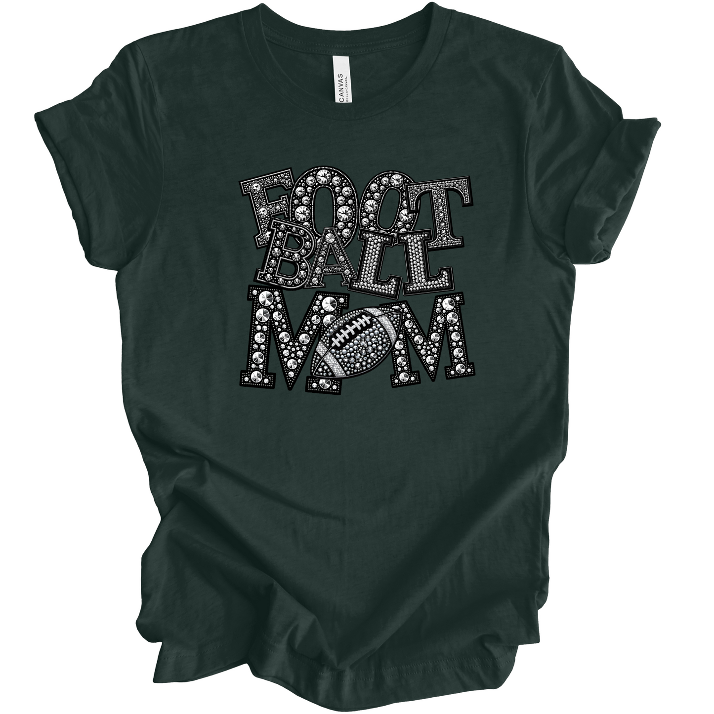 Bling Football Mom T-Shirt