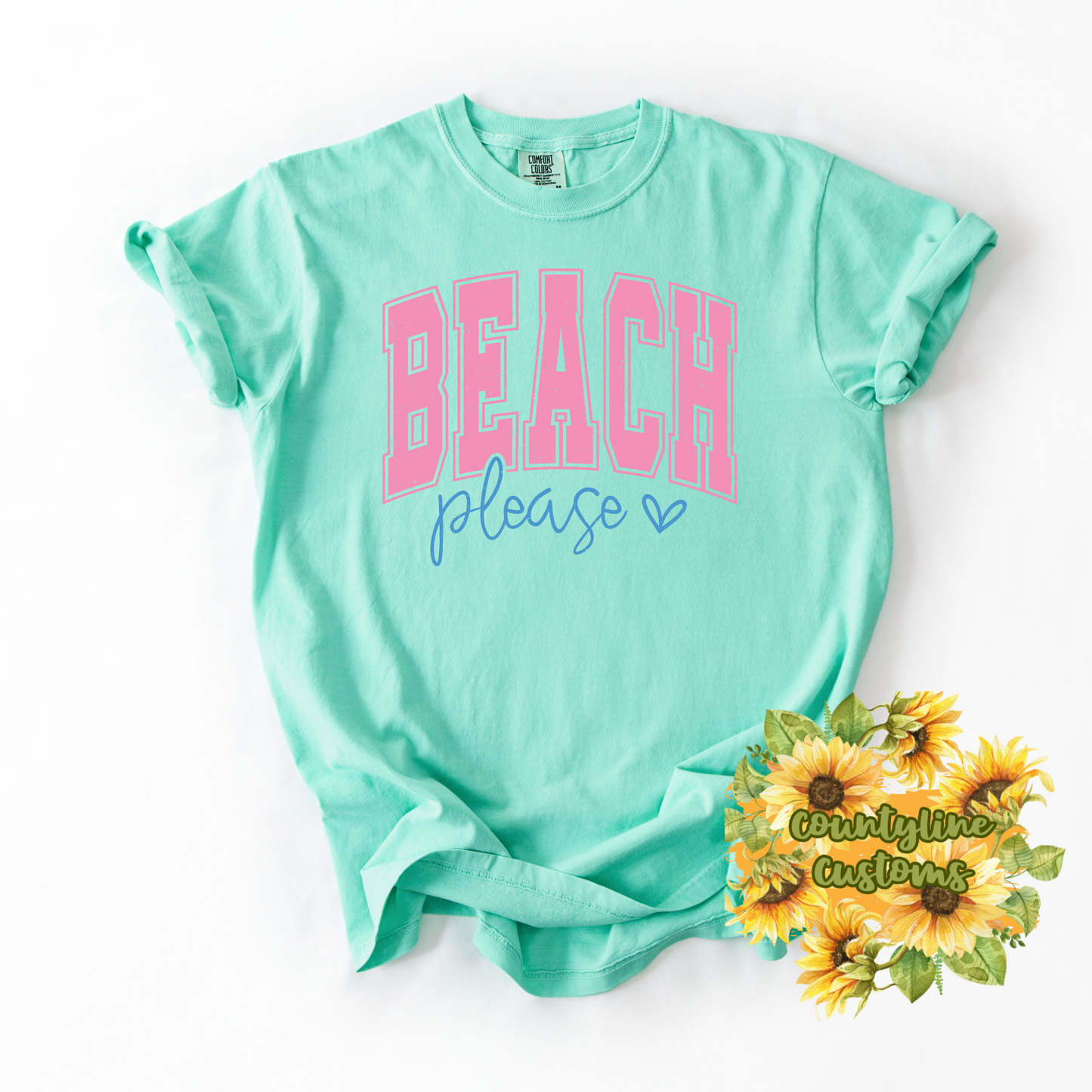 Beach Please Tank Top - Summer Vibes Shirt - Vacation Tank - Beach Lover Gift - Mint Green Tank