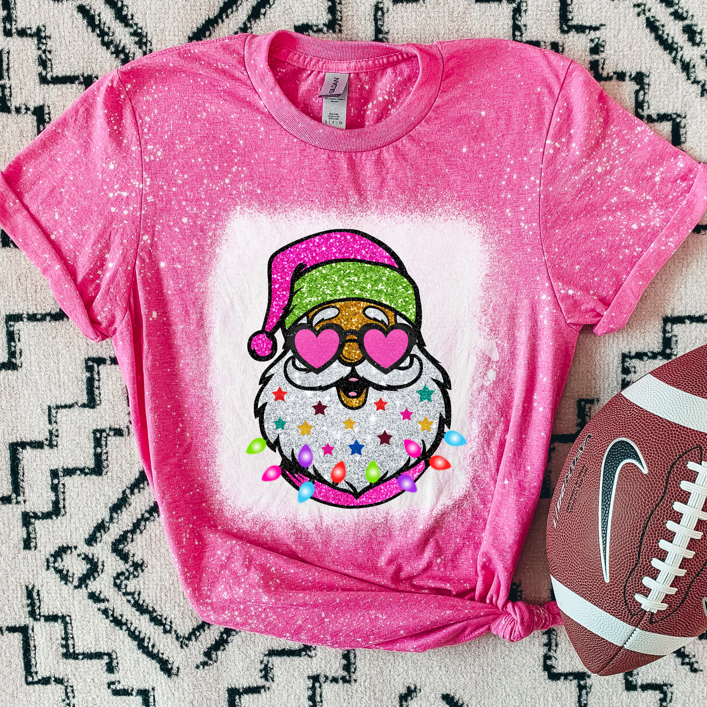 Neon Santa Bleached Tee