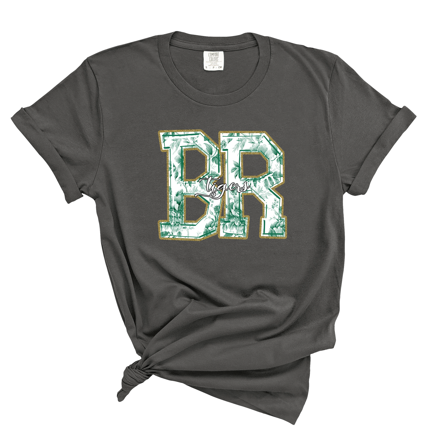 Green Floral BR Tigers Design