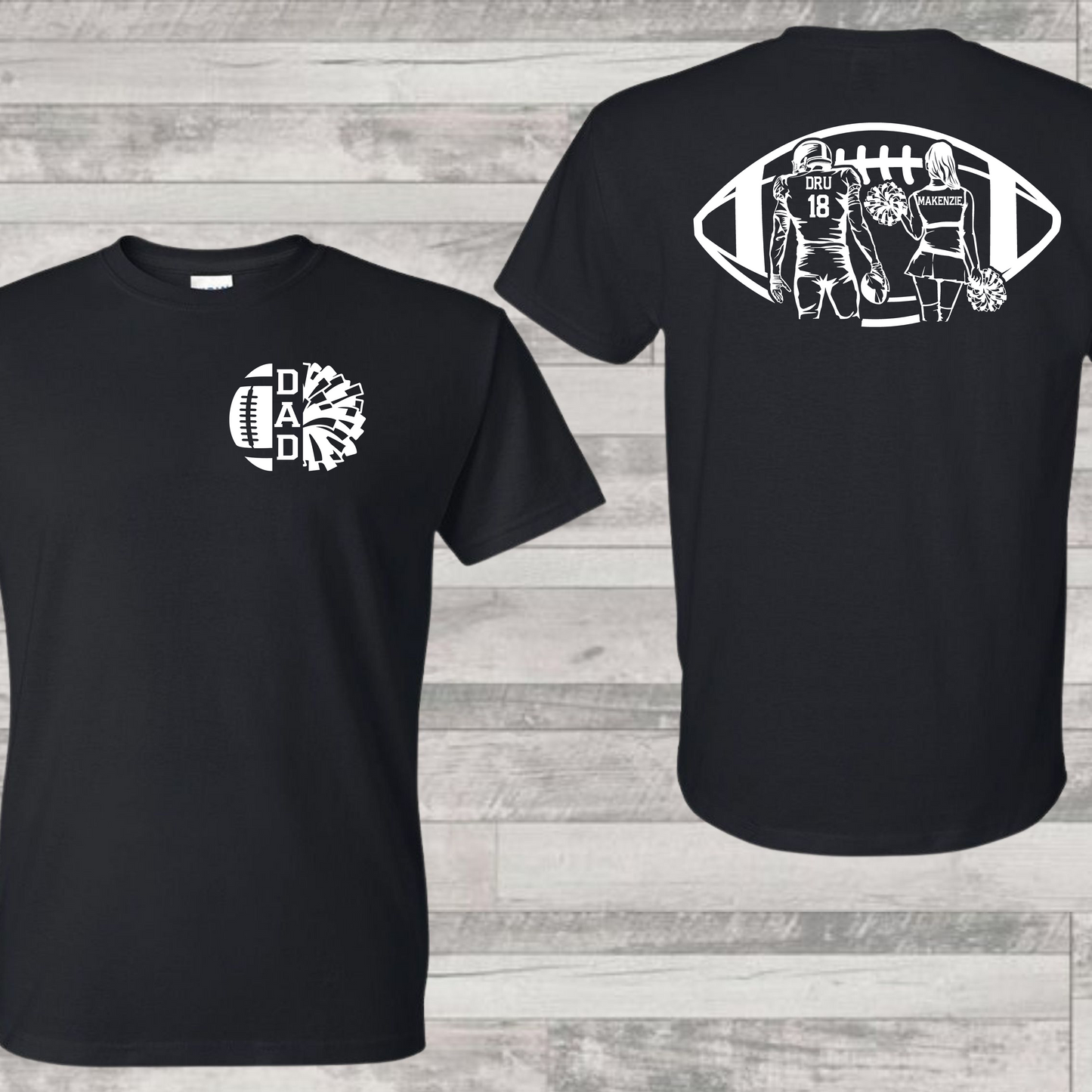 Custom Football /Cheer Mom Dad Design