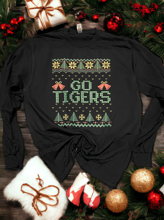 Go Tigers Christmas Sweater Design