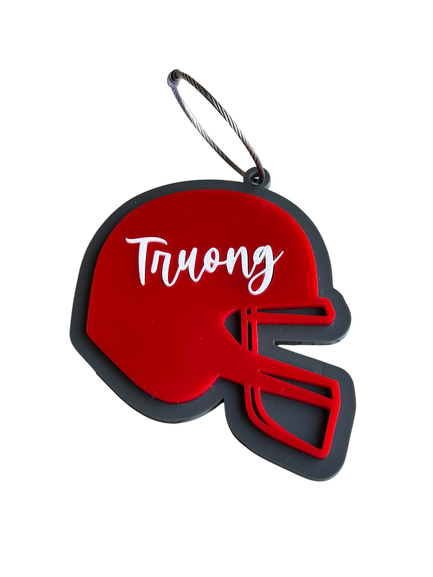 Football Helmet Bag Tag
