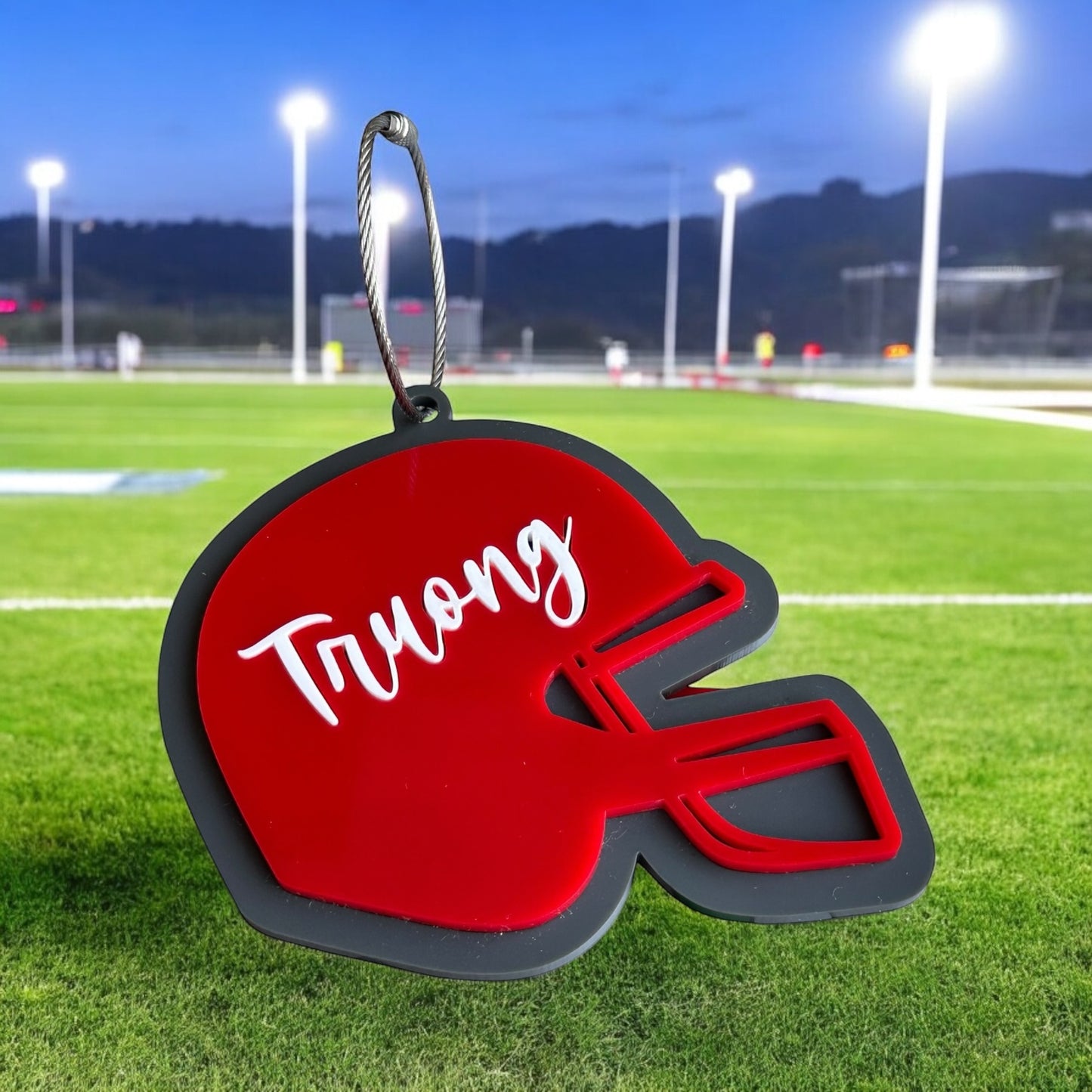 Football Helmet Bag Tag