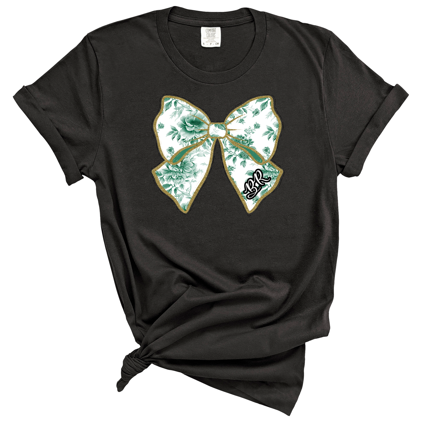 Green Floral Bow Design