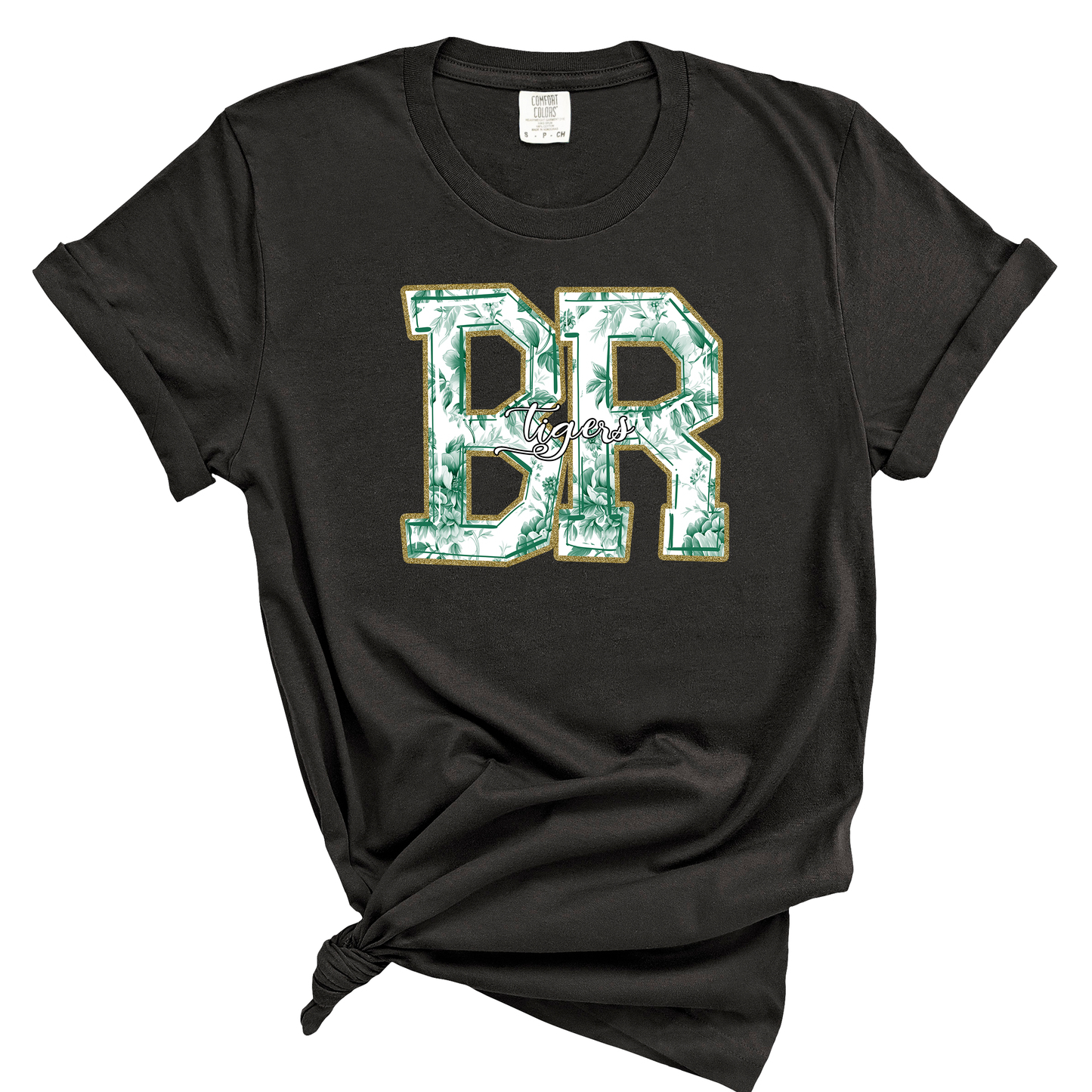 Green Floral BR Tigers Design