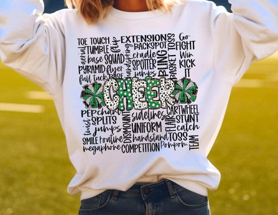 Cheer Word Art Sweatshirt