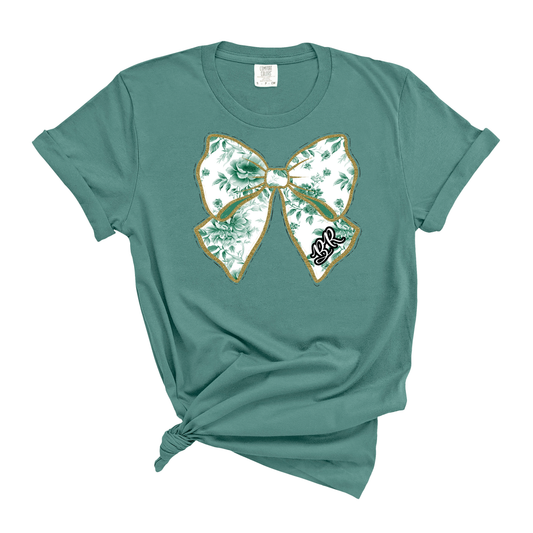 Green Floral Bow Design