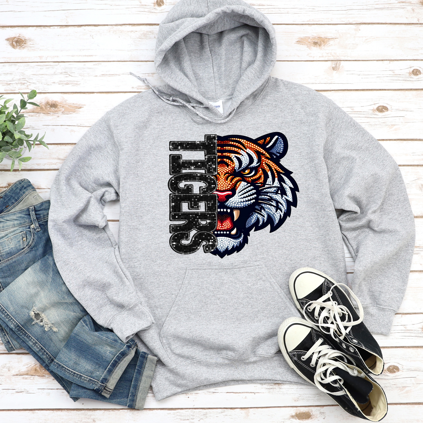 Tigers Orange Bling Design