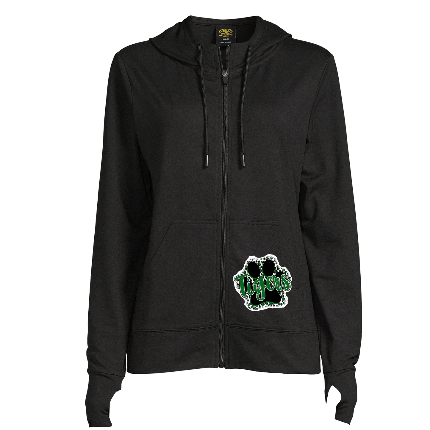 BR TX Paw Print Zip Up Sweatshirt