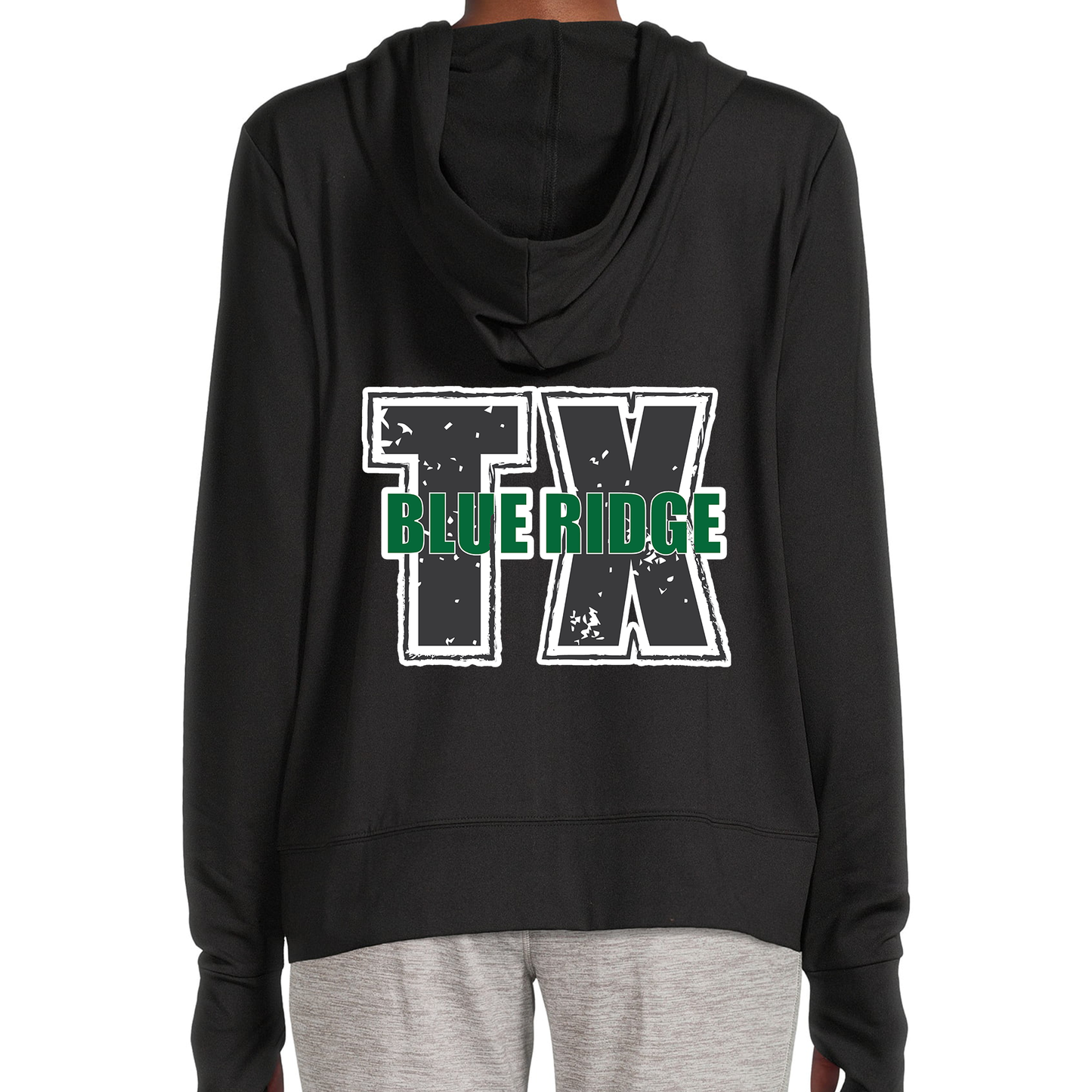 BR TX Paw Print Zip Up Sweatshirt