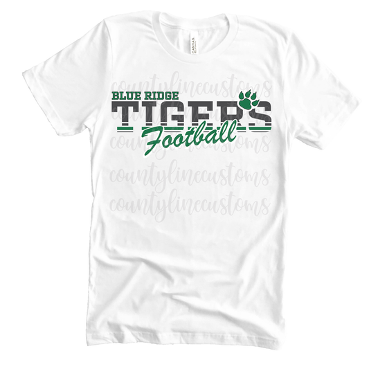 Blue Ridge Tigers Football Design Men's Fit T-Shirt