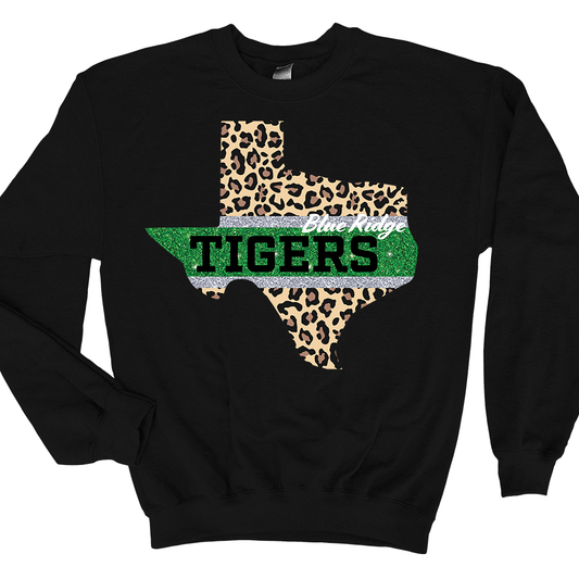 Leopard TX Blue Ridge Tigers Crewneck Sweatshirt