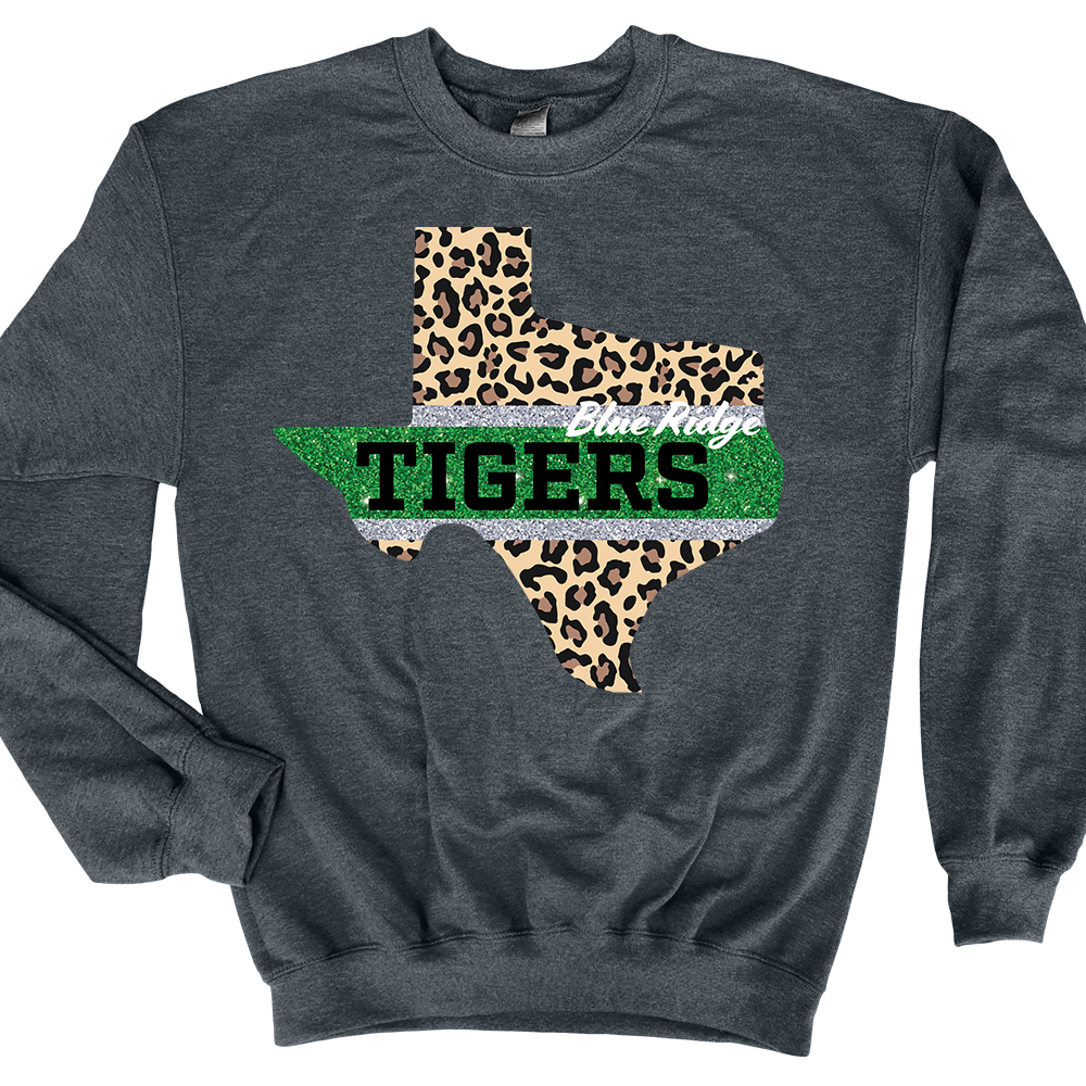 Leopard TX Blue Ridge Tigers Crewneck Sweatshirt