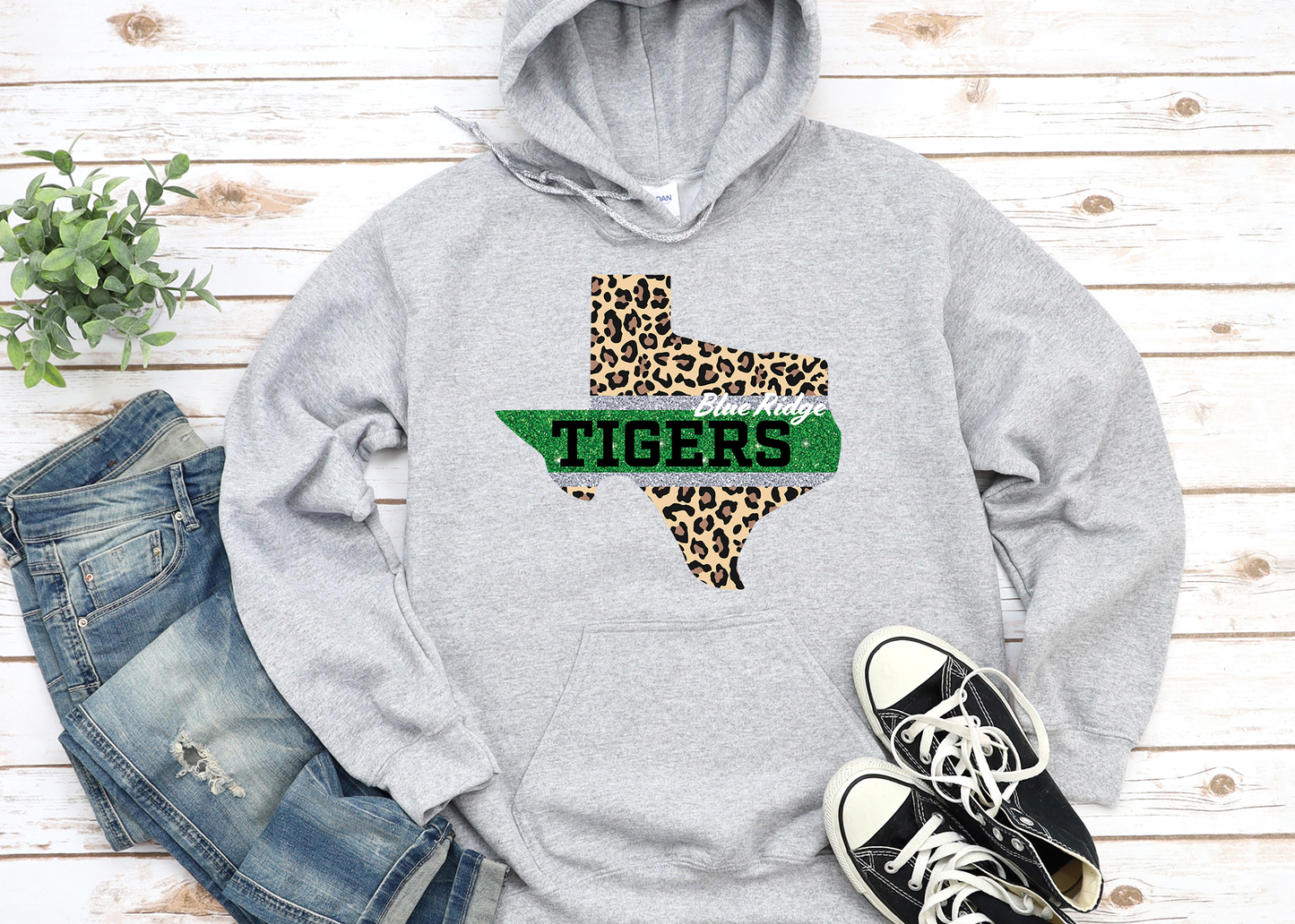 Leopard Texas Hooded Sweatshirt