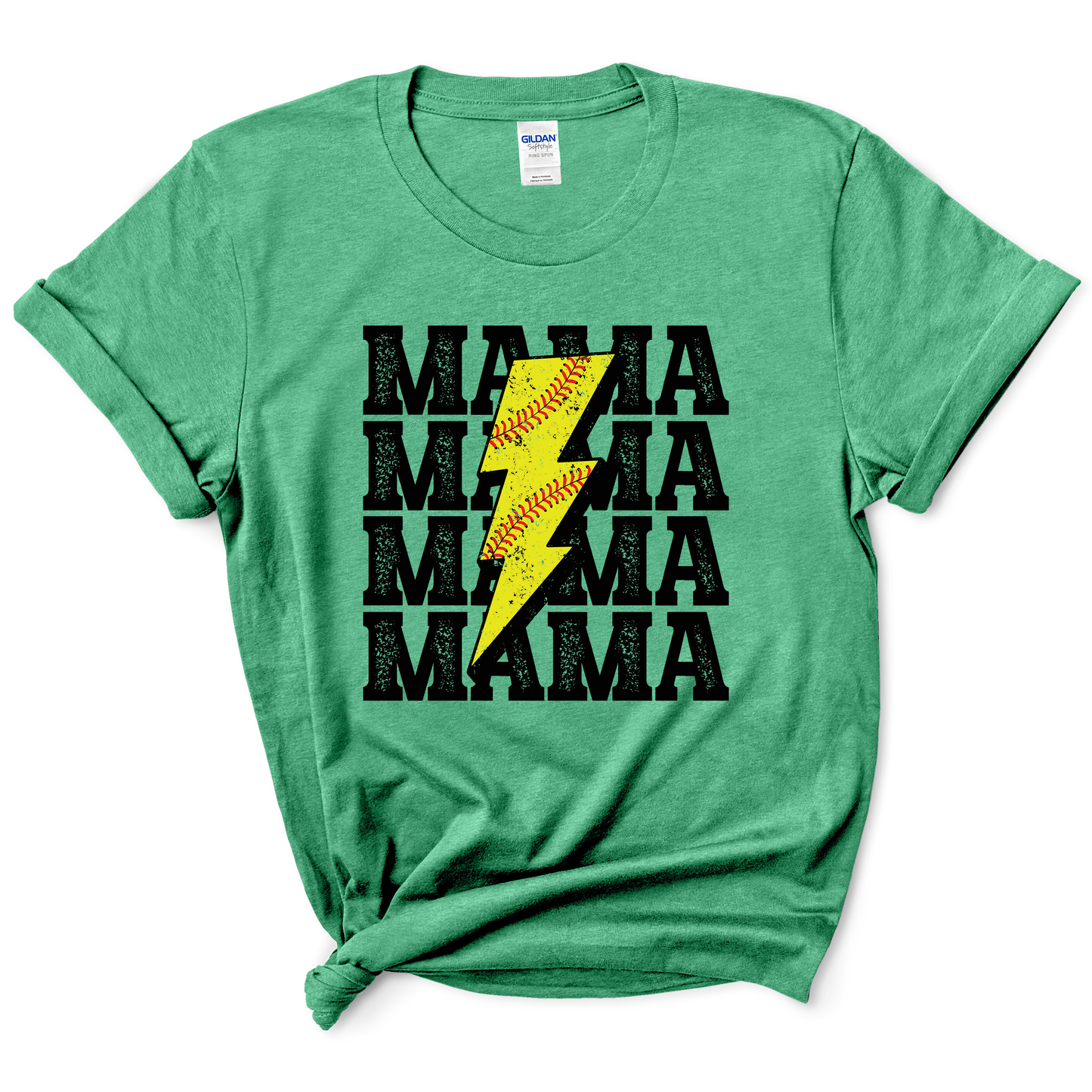 Retro Stacked Mama Softball Shirt