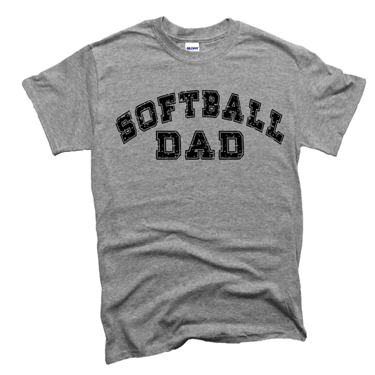 Grunge Softball Dad T-Shirt