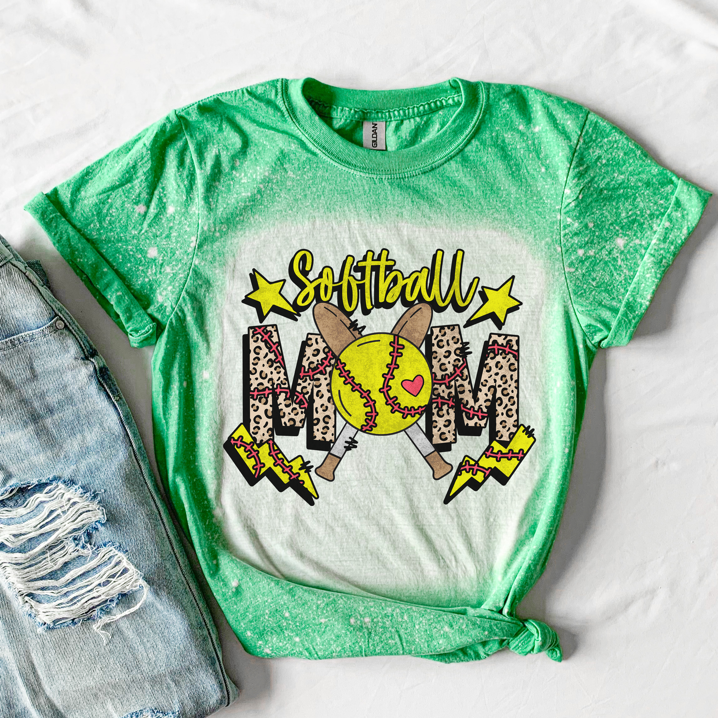 Softball Mom Crossed Bats T-Shirt