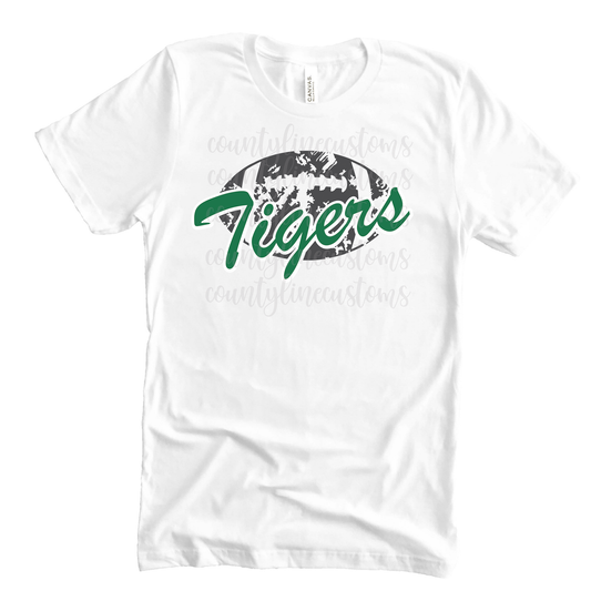 Green Tigers Football Design Men's Fit T-Shirt