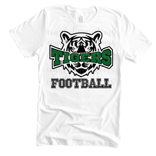 Green Tigers Football Design Men's Fit T-Shirt