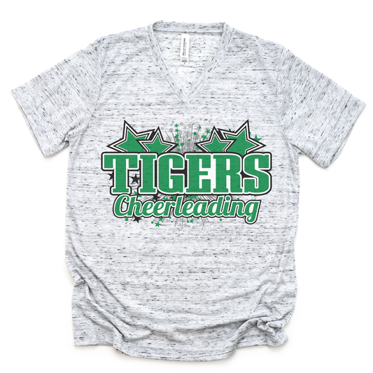 Green Tigers Cheerleading V-Neck