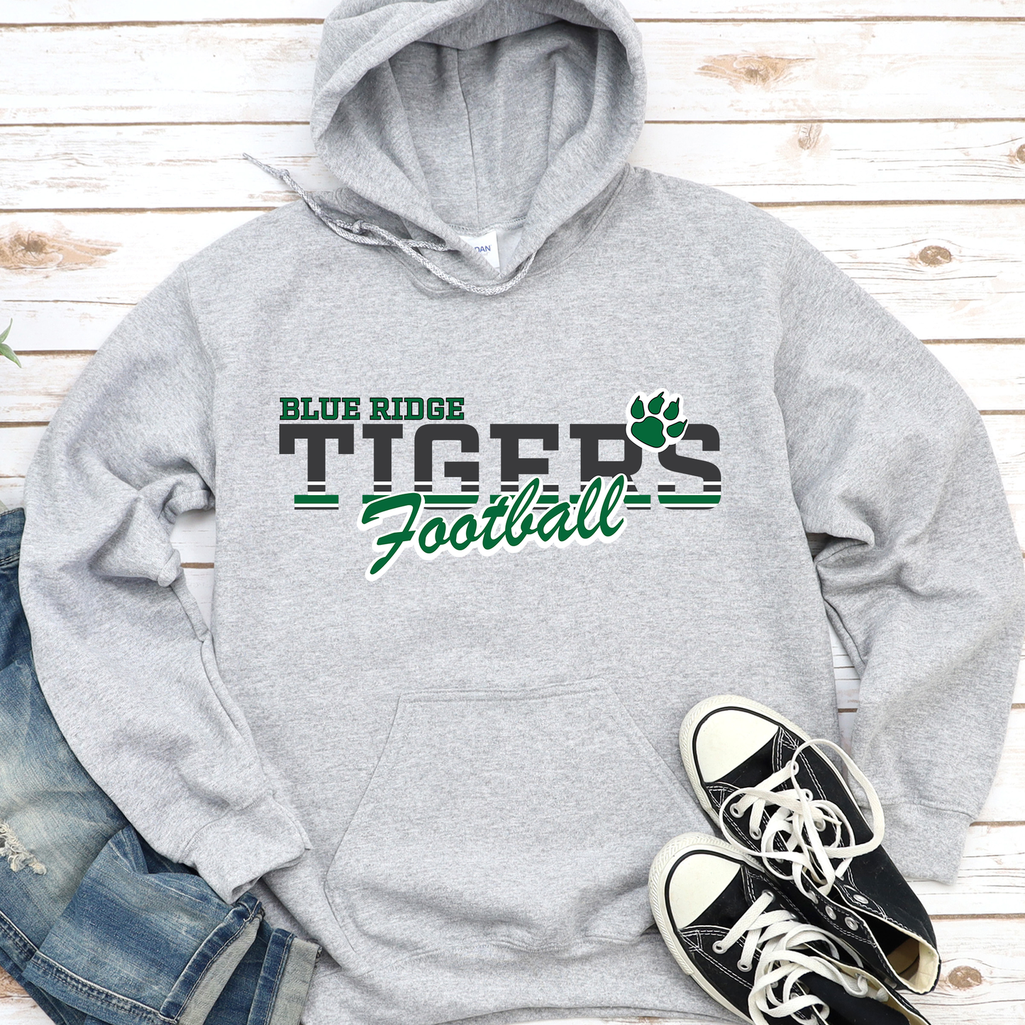 Blue Ridge Tigers Football Hooded Sweatshirt