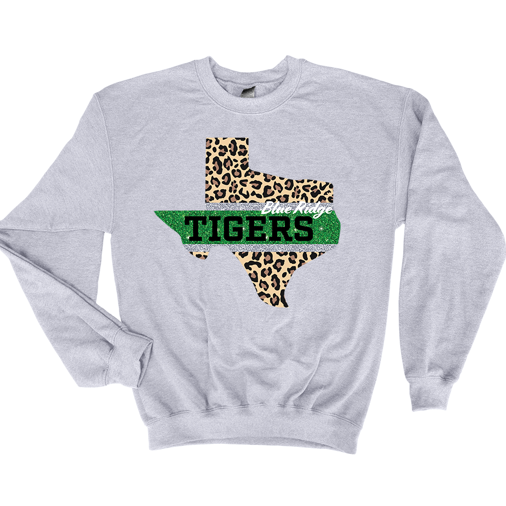 Leopard TX Blue Ridge Tigers Crewneck Sweatshirt